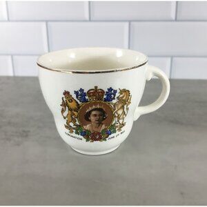 Queen Elizabeth Coronation 1953 Tea Cup Commemorative Vintage Royalty